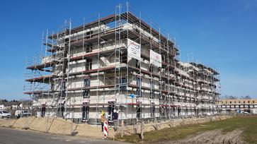 Bauprojekt Wohnbauprojekt Landwehrviertel - Rohbau Staffelgeschoss (Februar 2021)