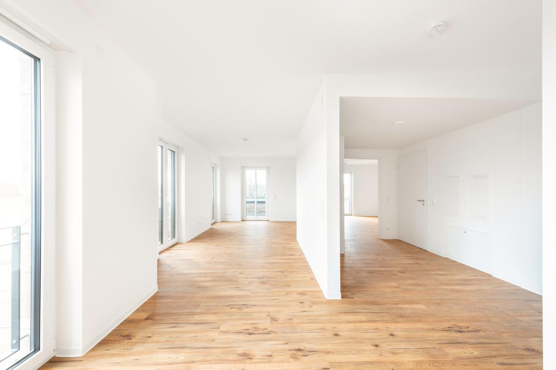 Wohnen an der Grünen Mitte im Landwehrviertel - Wohnung  A2.2 - Eingangs- und Wohnbereich