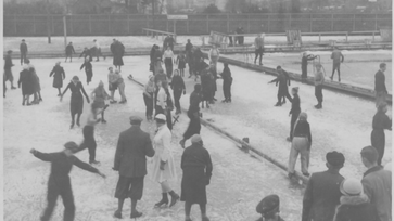 Schlittschuh laufen im Moskaubad © NLA OS, Dep 104 VI, Nr. 44, Fotograf: Emil Harms 