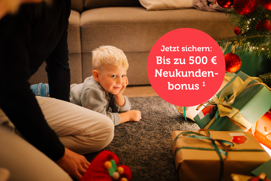 Weihnachten mit bis zu 500 Euro Neukundenbonus