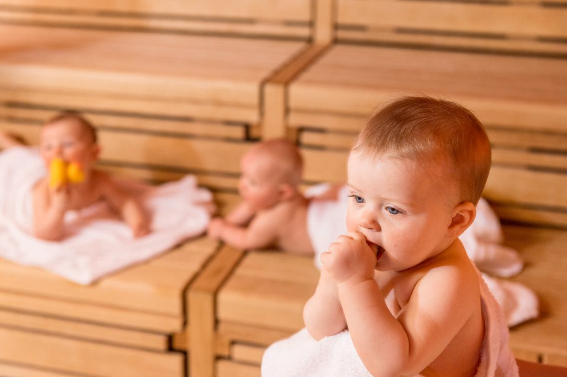 Babysauna in der Loma-Sauna