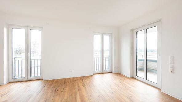 Wohnen an der Grünen Mitte im Landwehrviertel - Wohnung B1.2, A2.2 - Wohnbereich