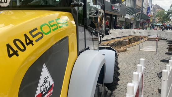 Bei der Baumaßnahme in der Großen Straße kommen ausschließlich elektrisch betriebene Baumaschinen zum Einsatz.
