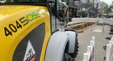 Bei der Baumaßnahme in der Großen Straße kommen ausschließlich elektrisch betriebene Baumaschinen zum Einsatz.