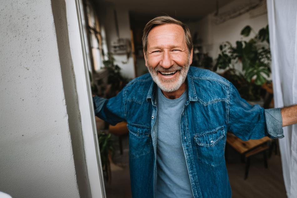 älterer Mann bekommt Glasfasertarif der Stadtwerke