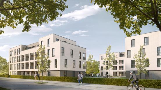 Planungsansicht "Wohnen am Belfastpark"  im Landwehrviertel