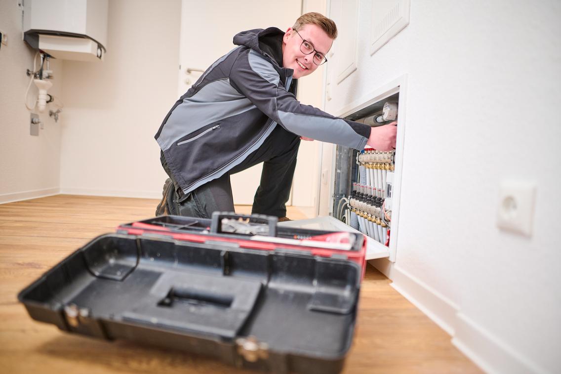 Handwerker der WiO im Notdienst für Mieter