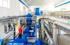 Wasserleitungen im Wasserwerk