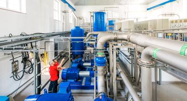 Wasserleitungen im Wasserwerk