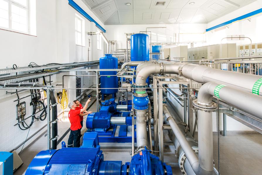 Wasserleitungen im Wasserwerk