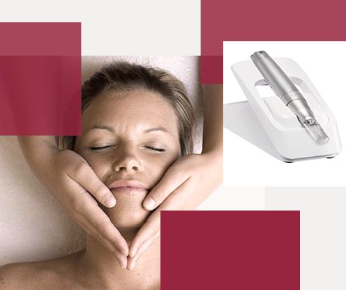 Frau bekommt eine Microneedling-Behandlung von Babor
